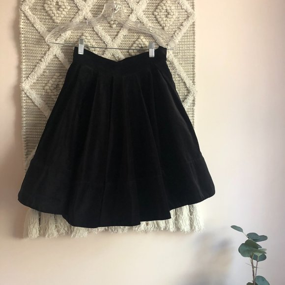 Billy Reid Dresses & Skirts - Billy Reid Black Velvet Skirt Size XS